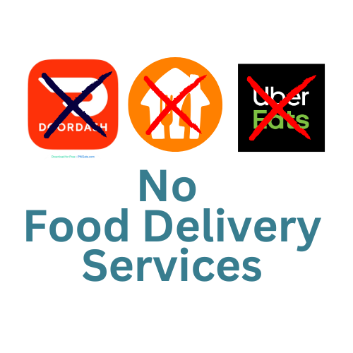 No food delivery service